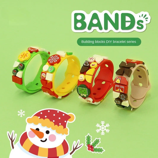Children's DIY Toys Christmas Fun Puzzle Bracelet Small Particle Bagged Building Blocks Children's Christmas Gifts