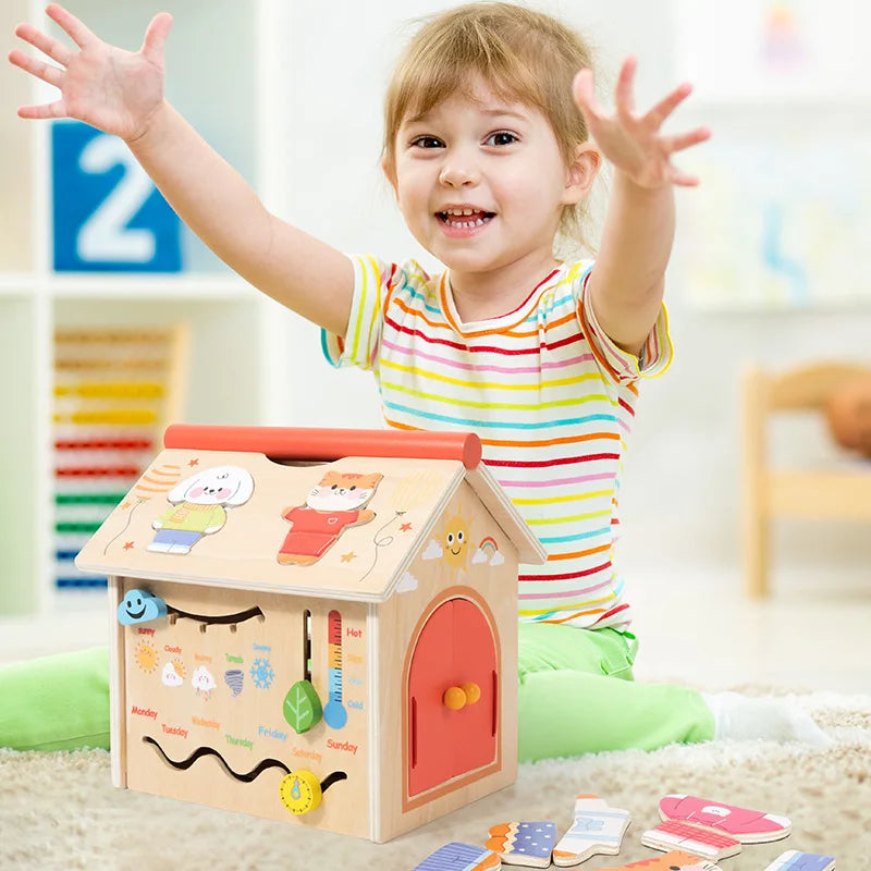 Wooden multifunctional treasure box for early childhood education baby enlightenment hands-on and brain teasing fun toys