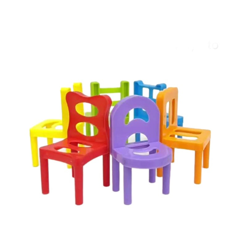 Children's puzzle stacking chair toy stool stacking music parent-child interactive game Christmas toy gift