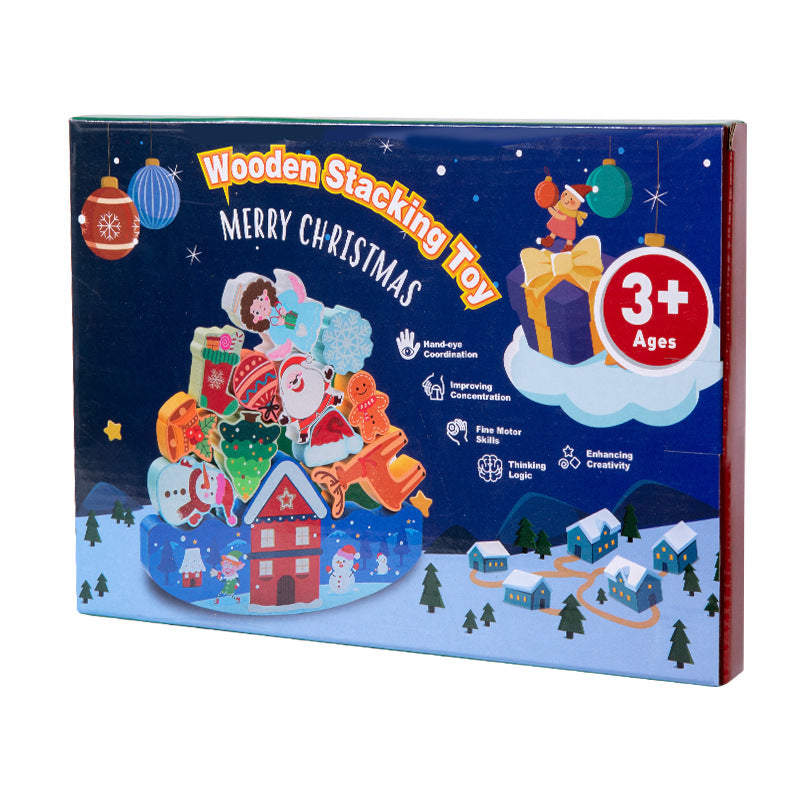 Christmas Building Blocks Stacking Fun Children's Puzzle Halloween Theme Large Particle Stacking High Toy