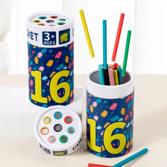 Children's puzzle color classification cup 1-3 year old baby color cognition Montessori classification bucket toy