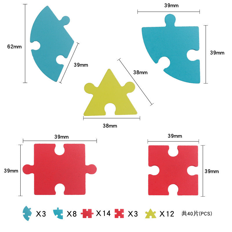 Buckle creative fun puzzle for children's early education puzzle, geometric shapes, numbers and letters, versatile puzzle board