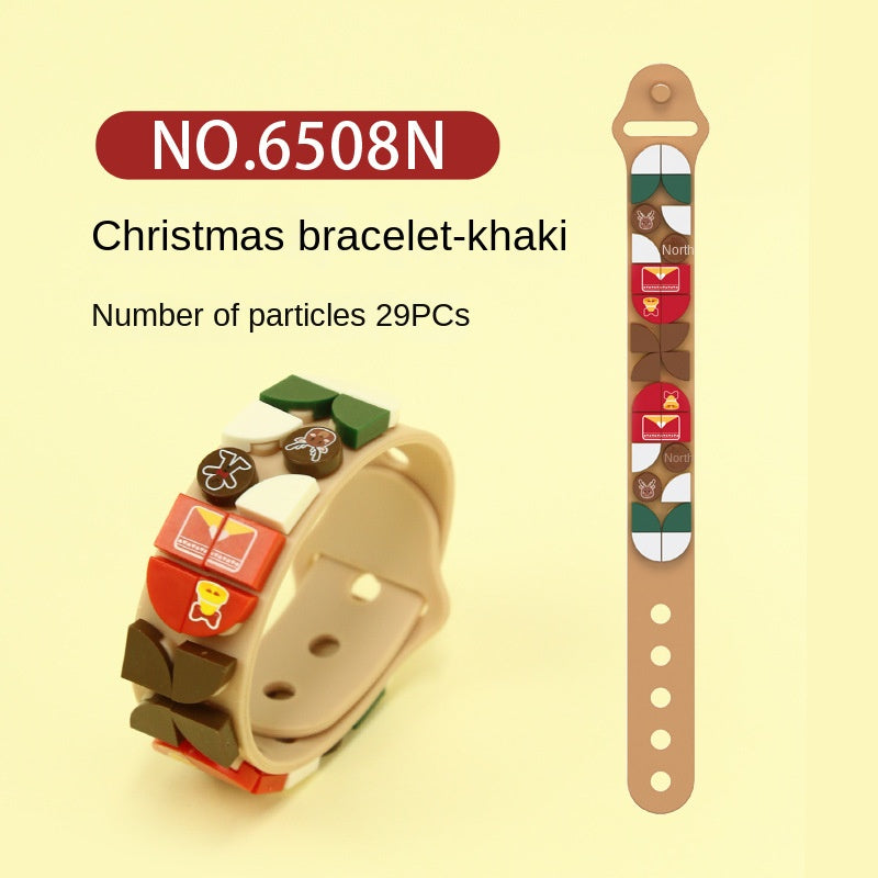 Children's DIY Toys Christmas Fun Puzzle Bracelet Small Particle Bagged Building Blocks Children's Christmas Gifts