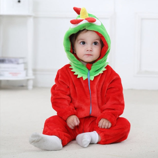 Cute Cartoon Flannel Baby Rompers Novelty Rabbit Cotton Baby Boys Girls Animal Rompers Stitch Baby's Sets kigurumi New born