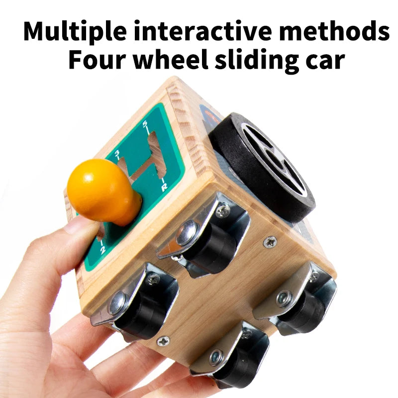 Wooden toys busy bus boys and girls Montessori early education simulation early education kindergarten puzzle toys