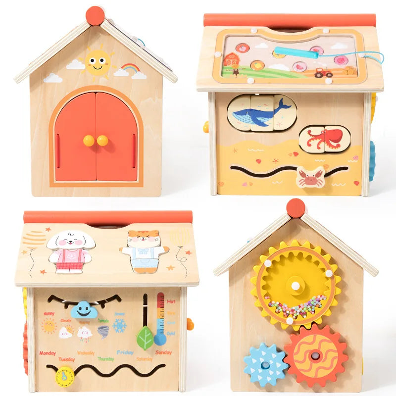 Wooden multifunctional treasure box for early childhood education baby enlightenment hands-on and brain teasing fun toys