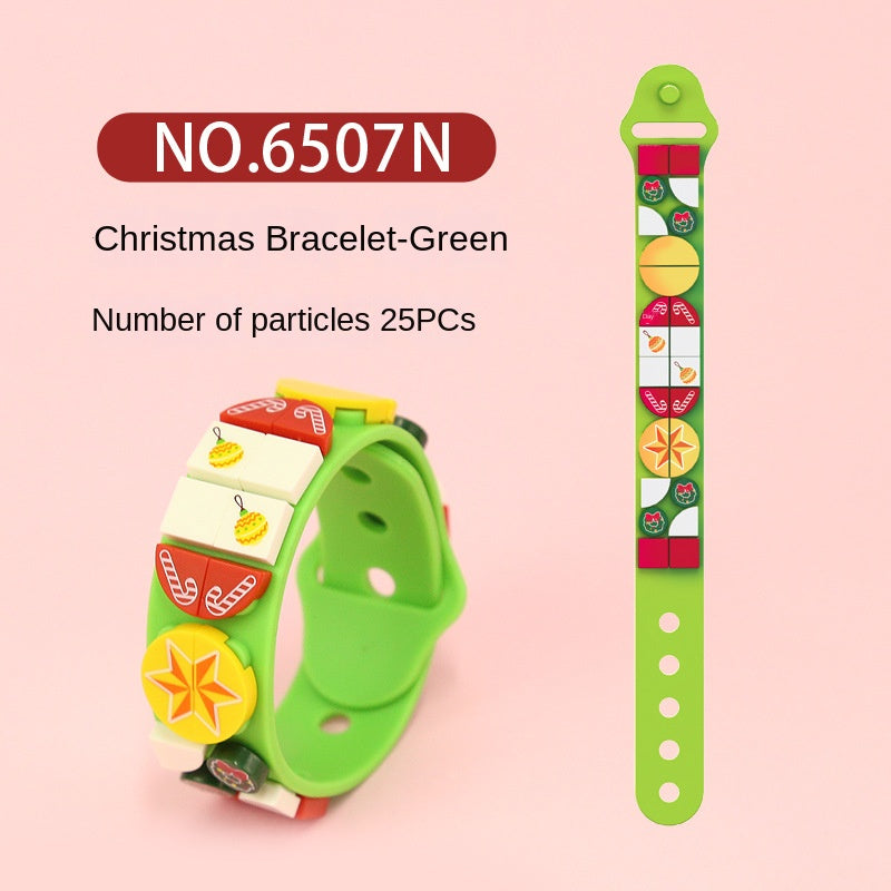 Children's DIY Toys Christmas Fun Puzzle Bracelet Small Particle Bagged Building Blocks Children's Christmas Gifts