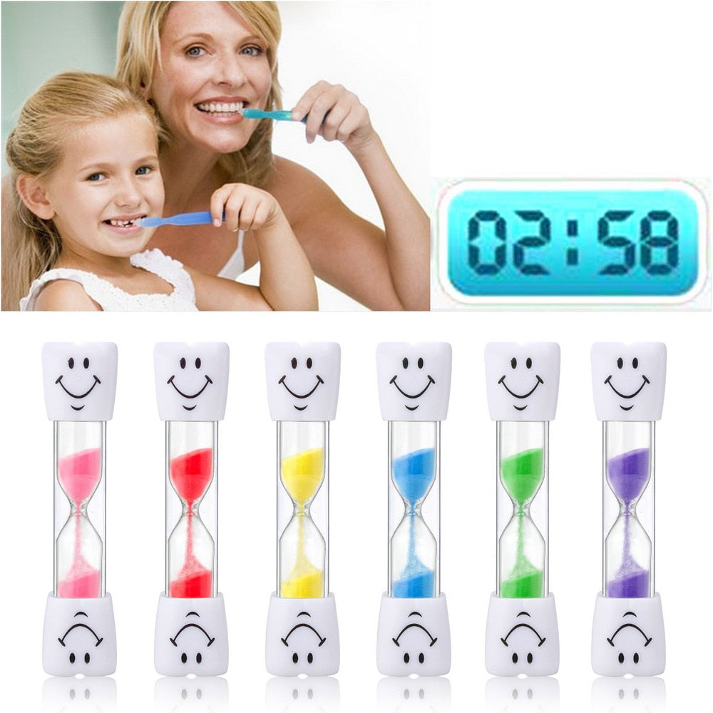 Children Kids Tooth Brushing Timer 2 Minutes Smiling Face for timing cooking, games, exercising Sand Timer Clock Sandglass deco