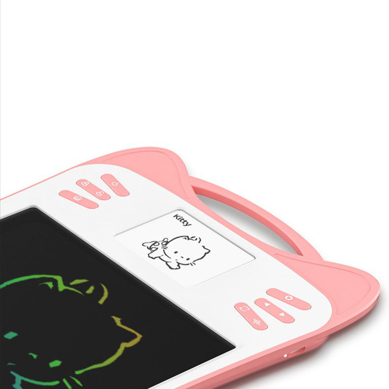 10 Inch Cartoon Voice Multi-Function LCD Drawing Board Children's Early Education Puzzle Eye Protection Writing Board LCD Writing Board