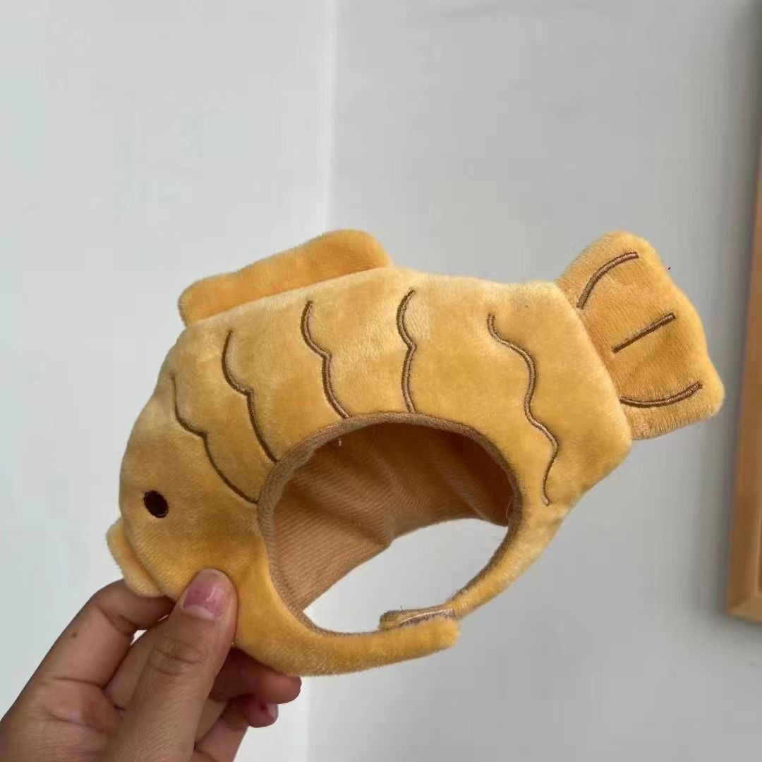 Cute doll 10-15cm doll headgear plush clothes Taiyaki cartoon doll clothing accessories