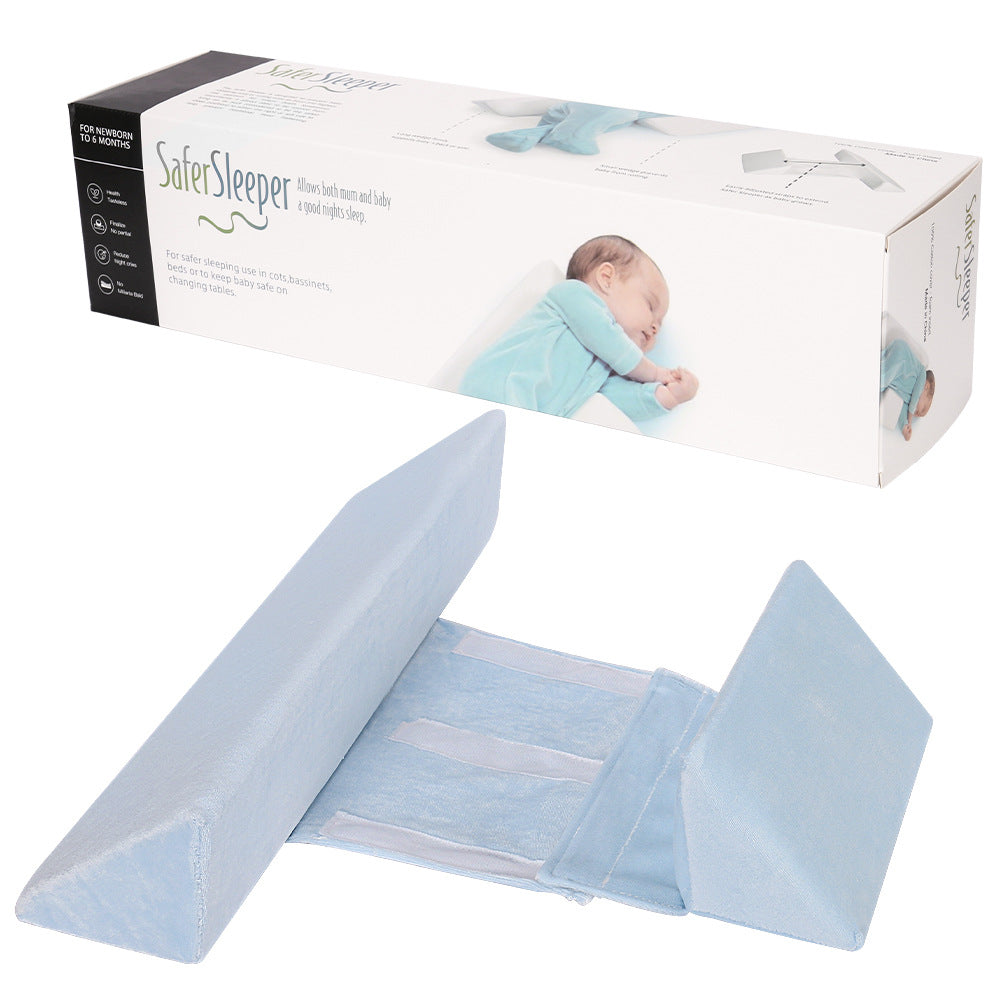 Baby side sleeping pillow shaped pillow anti head deviation removable and washable waist protection baby pillow