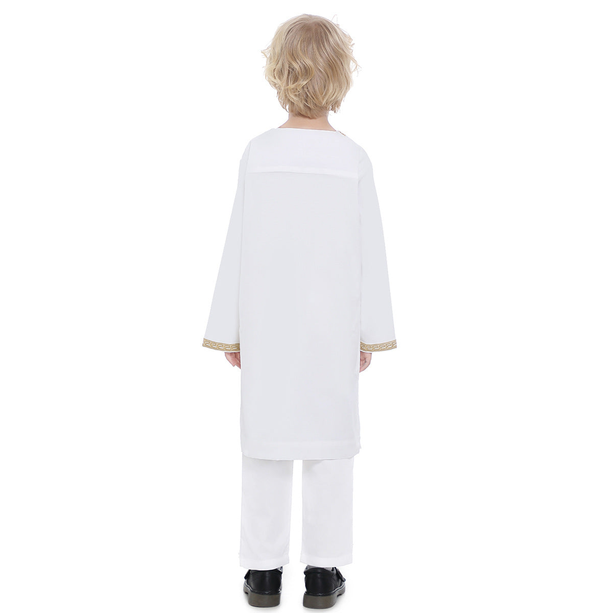 Middle Eastern teenage boy embroidered robe set