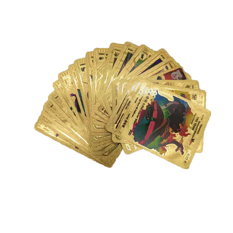 55 sheets Pokémon Pikachu Gold Card Silver Card Pokemon Pokémon Gold Foil Card English 