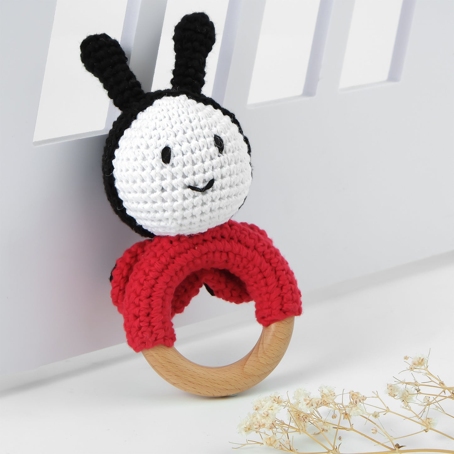 Carving Name Baby Soothing Bell Newborn Gift Bath Gift Knitted Cartoon Doll