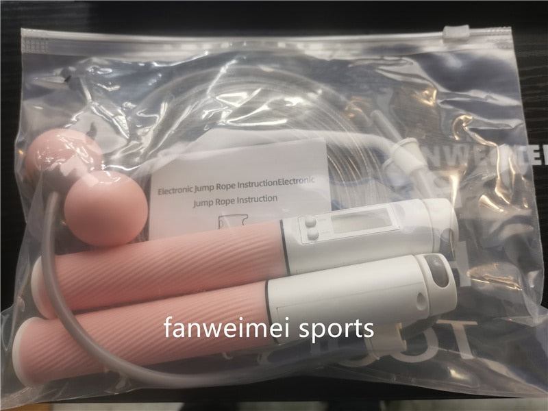Valentine DAY women lady girl dual use home jump skipping rope Wireless with counter digital smart keep fit crossfit weighted