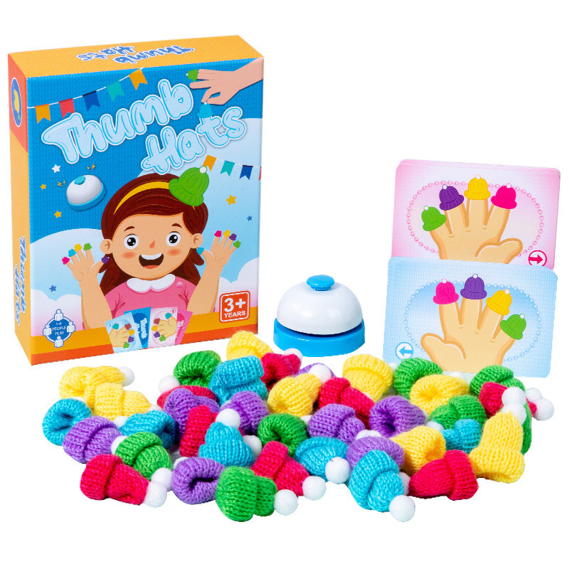 Early Childhood Education Puzzle Thumb Hat Game Left and Right Hand Training Color Cognitive Thinking Battle Game