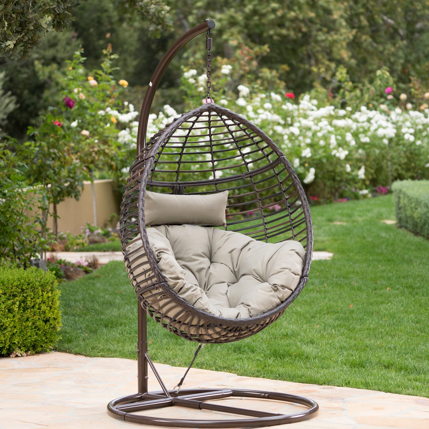 HANGING BASKET- BROWN- NO STAND BASKET ONLY