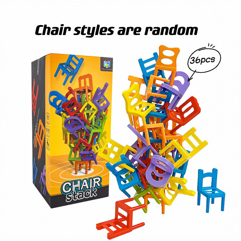 Children's puzzle stacking chair toy stool stacking music parent-child interactive game Christmas toy gift