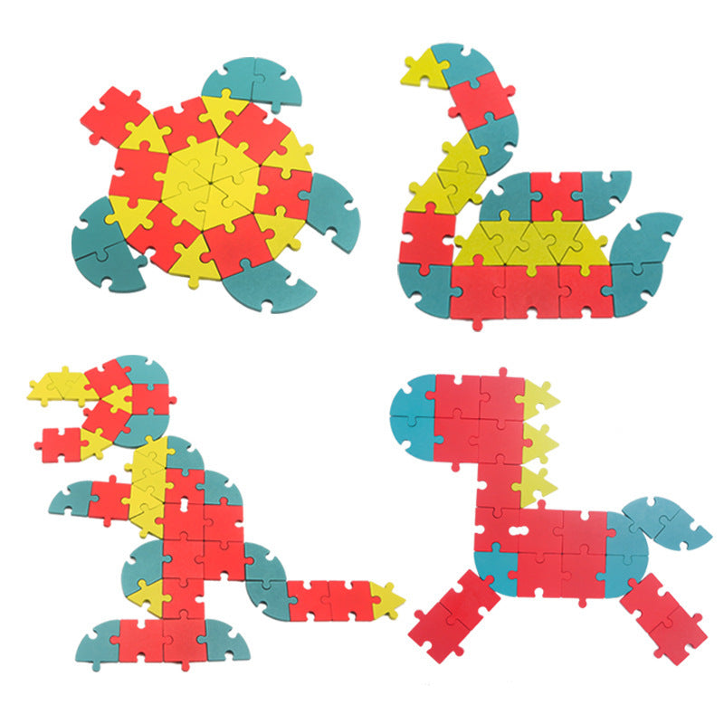 Buckle creative fun puzzle for children's early education puzzle, geometric shapes, numbers and letters, versatile puzzle board