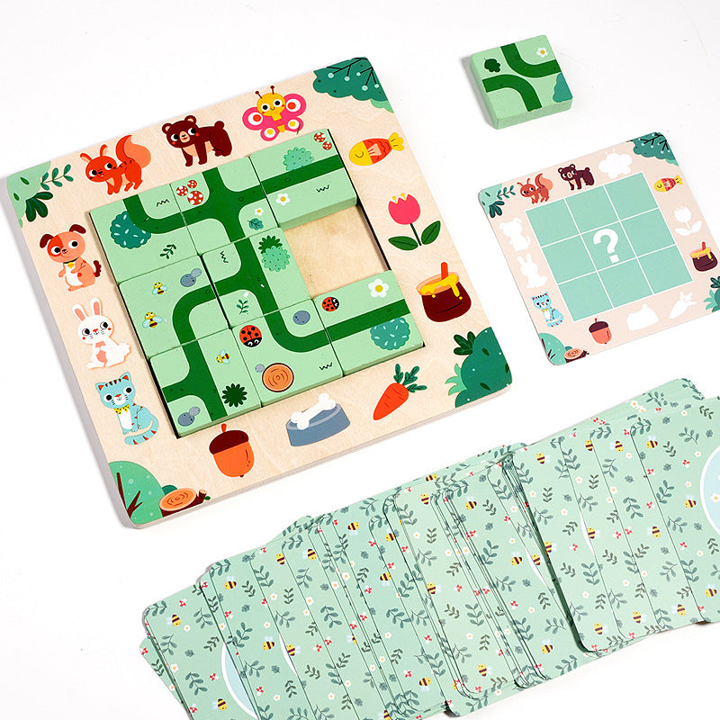 Find a route, children's board games, mazes, puzzles, puzzle solving skills, early childhood education, boys and girls' toys