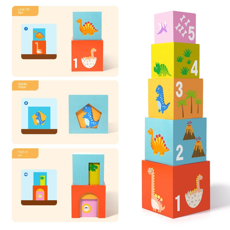 Wooden children's puzzle early education puzzle advanced box game thinking training exercise hand eye coordination toy