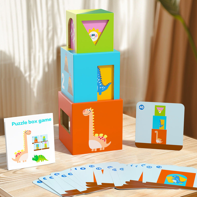 Wooden children's puzzle early education puzzle advanced box game thinking training exercise hand eye coordination toy