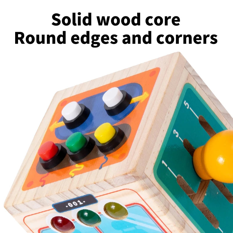Wooden toys busy bus boys and girls Montessori early education simulation early education kindergarten puzzle toys