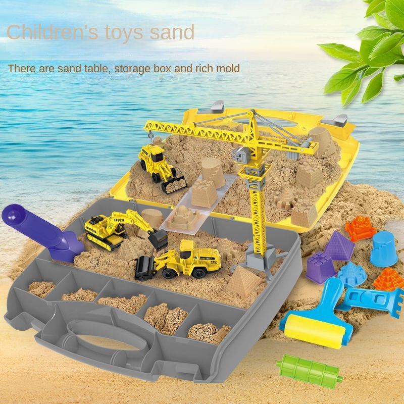 Children's Space Engineering Set Toy Sand Belt Sand Table for Boys and Girls to Play with Sand Colored Sand Clay Toys