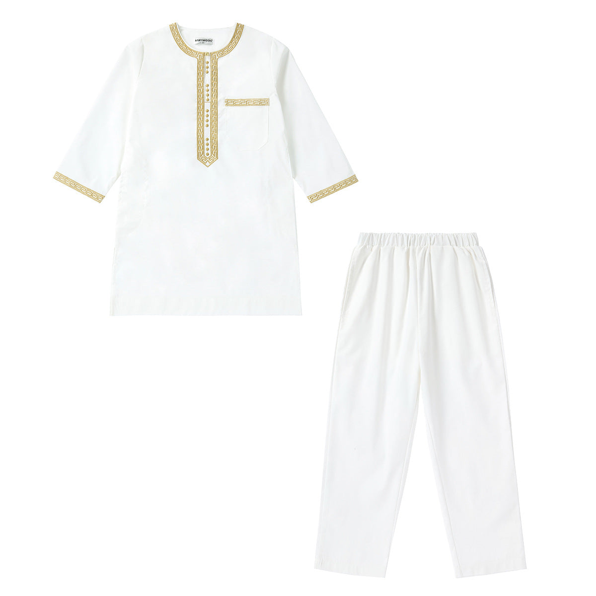 Middle Eastern teenage boy embroidered robe set