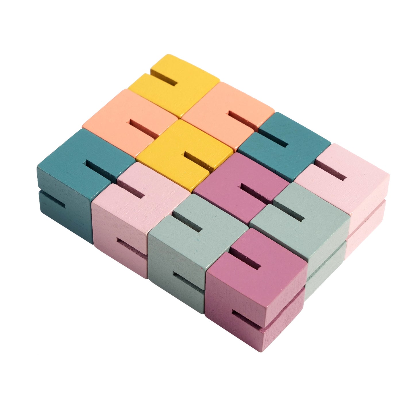 3D construction of building blocks, children's puzzle cube string toys, versatile building block cubes