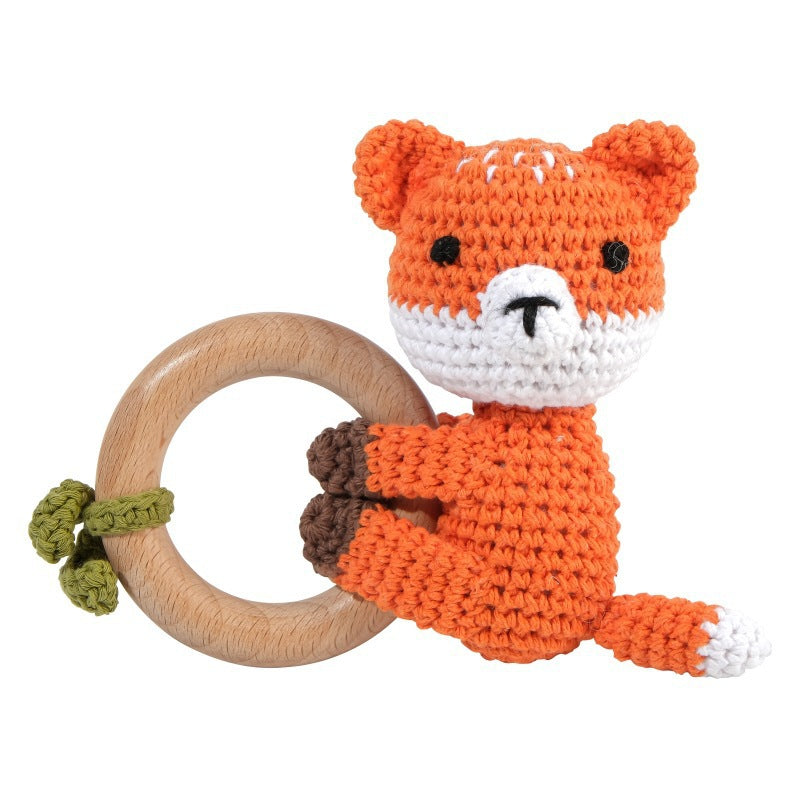 Carving Name Baby Soothing Bell Newborn Gift Bath Gift Knitted Cartoon Doll