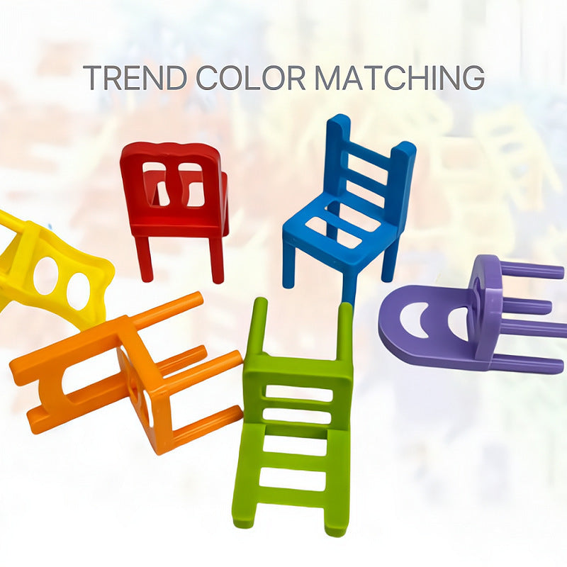 Children's puzzle stacking chair toy stool stacking music parent-child interactive game Christmas toy gift