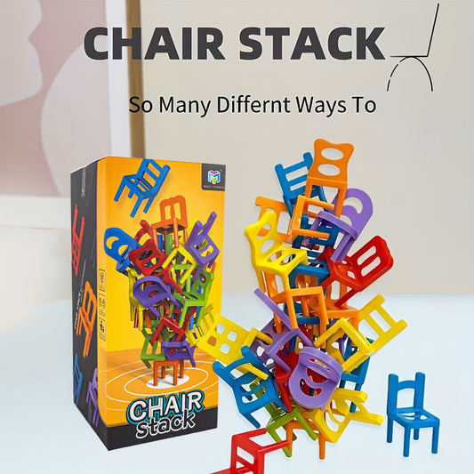 Children's puzzle stacking chair toy stool stacking music parent-child interactive game Christmas toy gift