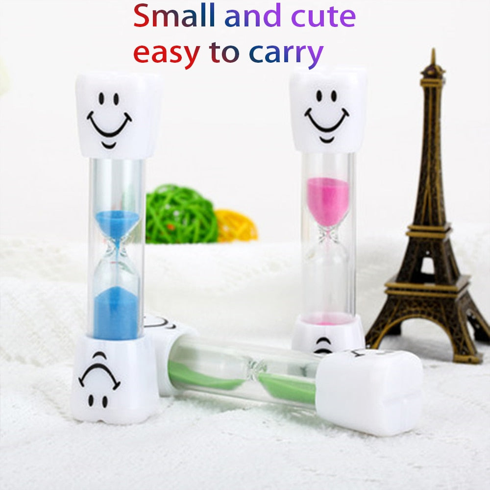 Children Kids Tooth Brushing Timer 2 Minutes Smiling Face for timing cooking, games, exercising Sand Timer Clock Sandglass deco
