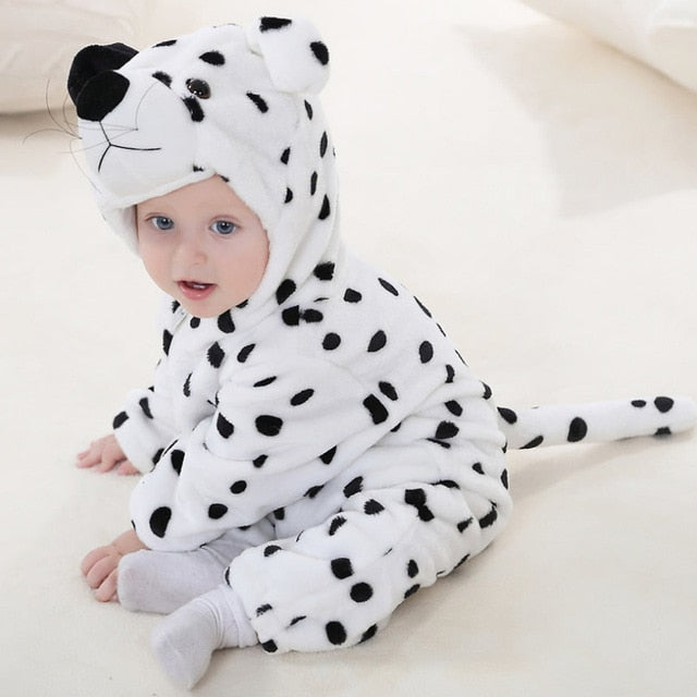 Cute Cartoon Flannel Baby Rompers Novelty Rabbit Cotton Baby Boys Girls Animal Rompers Stitch Baby's Sets kigurumi New born