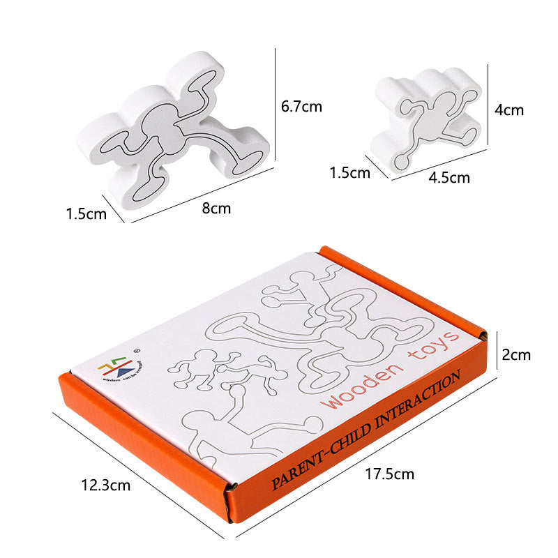 Christmas toy gift mini irregular little person stacking high children's early education puzzle balance stacking music focus training building block toys