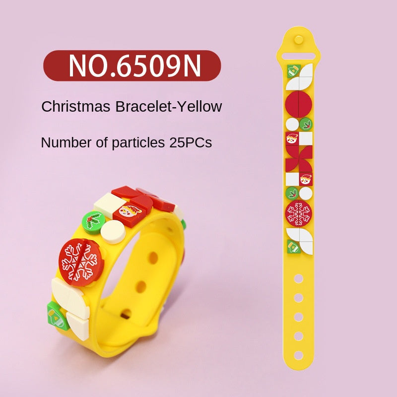 Children's DIY Toys Christmas Fun Puzzle Bracelet Small Particle Bagged Building Blocks Children's Christmas Gifts