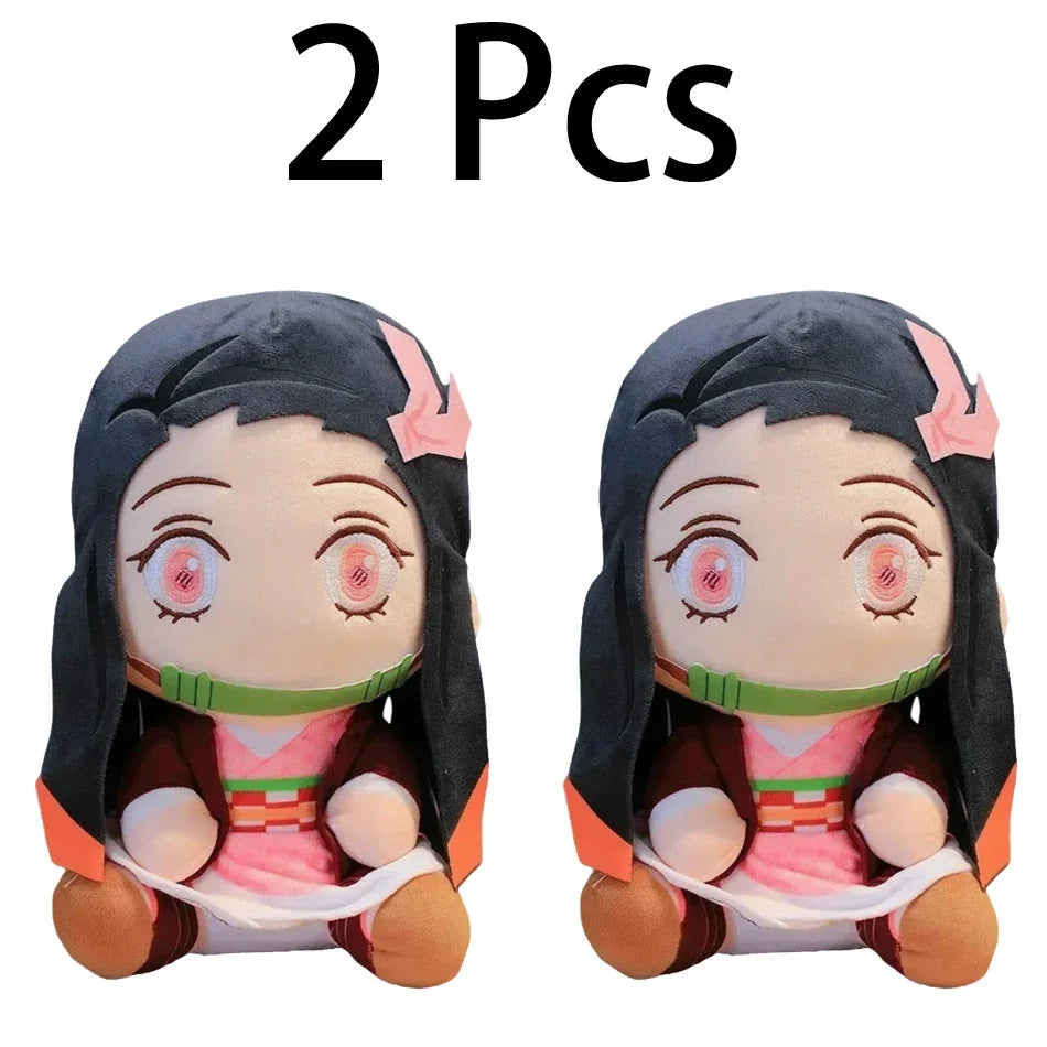 20cm Hot Japan Demon Slayer Plush Dolls Lovely Anime Kimetsu No Yaiba Kamado Tanjirou Nezuko Zenitsu Kyoujurou Toys Kids Gifts