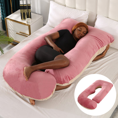 Pregnant women's pillow waist protection side sleeping slope pillow J-shaped pregnancy sleeping pillow