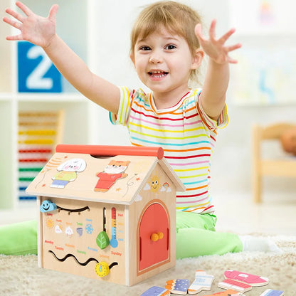 Wooden multifunctional treasure box for early childhood education baby enlightenment hands-on and brain teasing fun toys