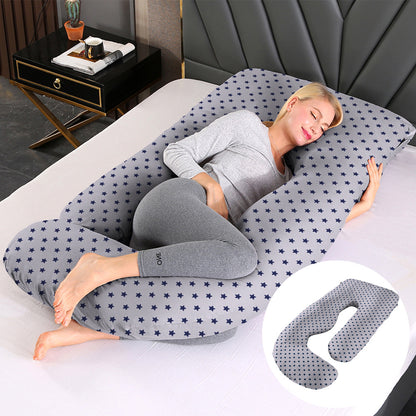 Pregnant women's pillow waist protection side sleeping slope pillow J-shaped pregnancy sleeping pillow