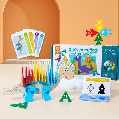 Children's Puzzle Desktop Puzzle Building Blocks Dinosaur Pattern Toys Exercise Baby's Color Cognition
