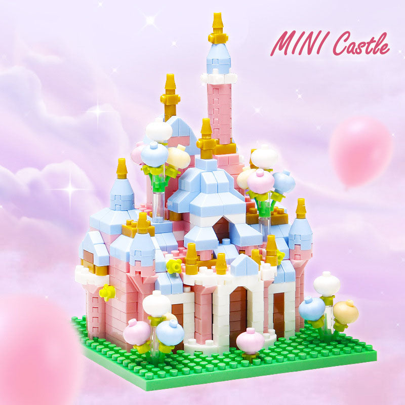 Princess Castle Diamond Microparticle Assembled Building Blocks Girl DIY Ornament Toy Christmas Gift
