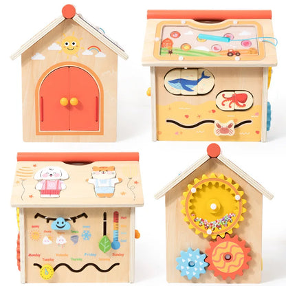 Wooden multifunctional treasure box for early childhood education baby enlightenment hands-on and brain teasing fun toys