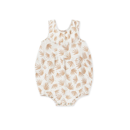 Summer Baby Diaper Cover Cotton Breathable Romper Nordic Style Floral Sleeveless Onesie