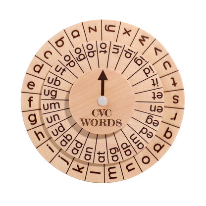 English spelling game natural phonics spinning wheel vowel recognition Montessori early education toys