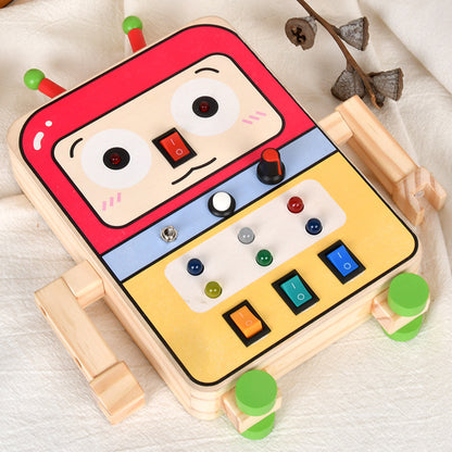 Children's circuit board switch power LED light robot busy board hands-on brain early education toy