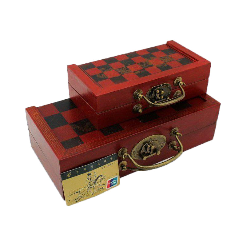 Terra Cotta Warriors, chess, three-dimensional characters, gifts, antique chess, small size, folding chessboard, chess, portable gifts