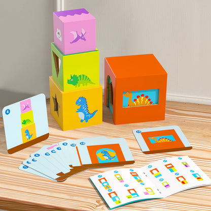 Wooden children's puzzle early education puzzle advanced box game thinking training exercise hand eye coordination toy