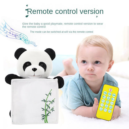 Remote control hide-and-seek panda learning tongue singing Chinese intelligent dialogue interactive electric plush toy (Chinese version)